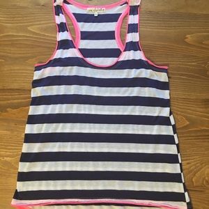 High-low razor back tank top